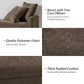 HULALA HOME Modern Storage Bench with Throw Pillows, 59.4" Extra Long Bedroom Ottoman Bench for End of Bed, Comfy Upholstered Footstool for Entryway Living Room Dining Room, Taupe