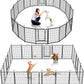 Dog Playpen 40 inch 22 Panels Indoor Outdoor Dog Pen for Large/Medium/Small Dogs Heavy Duty Metal Dog Fence Outdoor for Yard, Puppy Playpen with Door Portable Pet Fence for RV Camping Yard