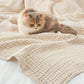 Carriediosa 100% Cotton Muslin Throw Blanket 50" X 70" Throw XL Size，4-Layers Summer Gauze Throws for Bed Couch，Soft Lightweight Breathable Linen Blankets Bedspread for Adults All Season，Khaki
