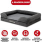 The Dog’s Bed, Medium Grey Plush Memory Foam, Pain Relief: Arthritis, Hip & Elbow Dysplasia, Post Surgery, Lameness, Supportive, Calming, Washable Cover, Veterinary Approved