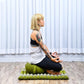 Leewadee Meditation Cushion Set – 1 Round Zafu Meditation Pillow and 1 Square Roll-Up Zabuton Meditation Mat, Pillows Bundle Filled with Kapok
