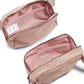 ODODOS Unisex Mini Belt Bag with Adjustable Strap Small Fanny Pack for Workout Running Traveling Hiking, Adobe Rose