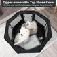 PETSFIT 45.5" Dog Playpen with Dual Zipper Doors –Sturdy Foldable Pet Playpen for Large & Medium Dogs with Removable Mesh Top and Leakproof Bottom