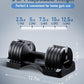 Adjustable Dumbbell – 12.5/25lb Single Unit OR Set of 2 – 5-in-1 Adjustable Weight for Home Gym, Strength Training & Fitness Workouts, White OR Black