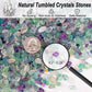 3 Lb Fluorite Crystal Chips Aquarium Fish Tank Gravel, Tumbled Crushed Stone Crystal Chips Bulk Irregular Shaped Decorative Vase Fillers Aquarium Gravel Rocks