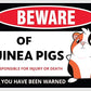 Venicor Guinea Pig Sign Decor - 8 x 12 Inches - Aluminum - Guinea Pig Gifts for Guinea Pig Lovers - Cage Accessories Toys Stickers Stuff