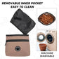 COOWONE Dog Treat Pouch with Pet Training Clicker, Detachable Dog Puppy Training Treat Bag, 900D Oxford Cloth Magnetic Closure Small Dog Walking Bag for Travel or Outdoor Use (Coffee)
