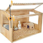 Wooden Hamster Cage, 24" Lx16 Wx16 H,Guinea Pig Cage, Small Animal Cage for Dwarf Syrian Hamsters Degus Mice & Other Small Pets. Hamster Habitat with Openable Top and Large Acrylic Sheets