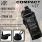 Iron Infidel Battle Bottle - 32 Oz Insulated Water Bottle with Straw Lid & Chug Cap, Stainless Steel Metal Tactical Flask With Rugged, Removable Sleeve for Keys & Phone or Wallet (Black Camo 1 Liter)