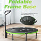 BCAN 40"/48" Foldable Mini Trampoline, Rebounder Trampoline for Adults, U/T Shape Adjustable Foam Handle, Exercise Rebounder for Adults Indoor/Garden Workout, Max Load 330lbs/440lbs