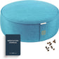Mindful & Modern Velvet Meditation Cushion | Luxe Zafu Yoga Floor Pillow Seat | Posture Support | Buckwheat Hull Filled | Large Round Cushion with Removable Washable Cover + Carry Handle | Color Teal