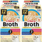 INABA Churu Broth for Cats, Creamy Broth with Shredded Chicken Side Dish Pouch, 1.4 Ounces per Pouch, 12 Pouches, Chicken & Seafood Variety (Pack of 2)