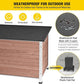 Dog House Outdoor & Indoor Wooden Dog Kennel for Winter with Raised Feet Weatherproof for Small & Medium & Large Dogs,Unique All-Around Iron Frame，Light Brown