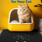 35" x 30" Cat Litter Mat - Ultra-Large Litter Box Mat with Double Layers, Urine-Proof and Non-Slip Litter Trapping Mat, Easy to Clean Kitty Litter Mats for Floor, Scatter Control, Black