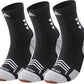 Compression Sport Running Socks: Athletic Crew Socks for Men Women Cycling Hiking Basketball Work,3 Pairs