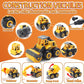 Play Construction Sand Kit,2.2lbs Magic Sand W/4 Large Take Apart Construction Trucks,1 Sandbox,8 Worker Figures and Road Signs,8 Molds,Toys for 2-8 Years Old Boys Girls