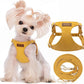 Puppytie No Pull XXS Puppy Harness with Multifunction Dog Leash,Soft Adjustable No Choke Escape Proof Pet Harness Vest,Yellow,XXS