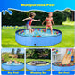 Jecoo Dog Pool for Large Dogs Kiddie Pool Hard Plastic Foldable Dog Bathing Tub Portable Outside Kids Swimming for Pets and Dogs Outdoor Backyard