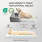Bedsure L Plus Orthopedic Dog Bed for Large Dogs - Washable Dog Cat Bed Waterproof, L Plus Big Comfort Dogs Couch Sofa with Washable Removable Cover, Pet Bed with Nonskid Bottom, Grey, 38"