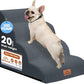 Dog Ramp and Stair for Bed 16" H-20 H,3-Step Cat Stair for Sofa and Chair,4-Step Dog Ramp for High Bed and Window,Durable Nonslip Fabric Cover for Indoor (Dark Grey-20 H, Pet Friendly, 4)