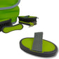 Collapsible Grooming Kit 10 Liter Bucket and 5 Grooming Tools - By Southwestern Equine (Lime Green)