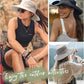 FURTALK Womens Sun Hat with Ponytail Hole Beach Hiking Summer Wide Brim UPF 80+ Outdoor Protection Foldable Bucket Hat
