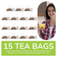 BREWIX Holy Basil Tea Bags (15 Pyramid Tea Bags) | Tee With Tulsi Leaves and Chamomile | Caffeine Free, Calming Herbal Tea With Fresh and Cool Flavor
