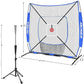 6'X6' Baseball Softball Practice Net,Pitching Net,Batting Net,with Bonus Strike Zone,Target and Bow Frame,for Hitting,Pitching,Catching