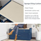 Shoe Storage Bench with 2 Drawers & 2 Doors, Entryway Bench with Cushion, 2 Adjustable Shelves, Shoe Cabinet for Entryway, Living Room, Hallway, Mudroom, Bedroom, Blue