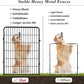 Dog Playpen 40 inch 10 Panels Indoor Dog Pen for Large/Medium/Small Dogs Heavy Duty Metal Dog Fence Outdoor for Yard, Puppy Playpen with Door Portable Pet Fence for RV Camping Yard