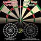 LinkVisions Dartboard with Staple-Free Bullseye, 18g Steel Tip Darts Set,12 Steel Tip Darts 18g, Dartboard Mounting Kits Included