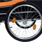 Blue-Grey Large Folding Bike Trailer for Dogs – Heavy-Duty Steel Frame, 66LB Capacity Pet Carrier for All-Terrain Cycling, Jogging & Camping Adventures!