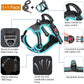 No Pull Dog Harness Adjustable Reflective Oxford Easy Control Medium Large Harness with A Free Heavy Duty 5ft Dog Leash