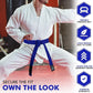 BJJ Belt for Men & Women Brazilian Jiu Jitsu Belt with Ranking Stripes Sleeve Bar Kids Jiu Jitsu Gi Belt