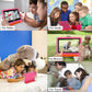 2025 Kids Tablet 10 inch Android 14 Tablets for Kid Octa-Core, 20GB+128GB (TF 1TB), Toddler Tablet with Shockproof Case, 2.4G+5G WiFi 6, Parental Control, Face Unlocked, Split Screen, BT5.0 (Rose Red)