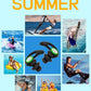 Hearprotek Swimmer Ear Plugs, 1 Pair Custom-fit Water Protection Adult Swimming Earplugs for Swimmers Surfer, Universal-fit with Lanyard, Perfect for Swimming,Surfing, Other Water Activities Black