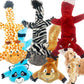 Jalousie 5 Pack Stuffingless Dog Squeaky Toys Dog Toy w/Durable Liner No Stuffing Dog Toy - Dog Toys Crinkle Paper Squeaker Toy for Medium Large Dogs (5 Pack - Extra-Large - Premium Furrrr)