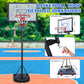 Portable Basketball Hoop with Stable Base, Basketball Hoop Goal System for Teens Adults, Heavy-Duty Steel, Adjustable Height, Easy to Move, Outdoor & Indoor Use