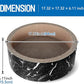 Cat Scratcher Post & Board, Round Cat Scratching Lounge Bed, Durable Pad Prevents Furniture Damage, 17.32'' x 17.32''x 6.11'', Black