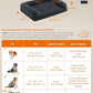 Feandrea Dog Bed, Orthopaedic Dog Sofa Bed for Medium and Large Dogs, Waterproof Ped Bed with Removable Washable Cover, 42 x 31.5 x 9 Inches, Dark Gray UPGW233G02