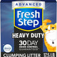 Fresh Step Clumping Cat Litter, Heavy Duty Advanced, Long Lasting 30-Day Odor Control with Odor Eliminating Carbon, 17.5 lb