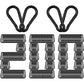 200 PCS M5 Carabiners, 3/16Inch Galvanized Steel Black Quick Link Small Carabiner Clips, 2'' Spring Carabiner Link Buckle for Fishing Camping Hammock Dog Leashes-220LBS Holding Capacity