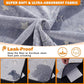 LOOBANI Washable Pee Pads for Dogs, Fast Absorption Reusable Puppy Pads, Waterproof Whelping Mats, Non Slip Training Pet Playpen Mat for Floor, Dog Crate, Grey 2 Pack 41 x 41 in