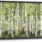 Extra Large Birch Tree Framed Wall Art for Living Room,Oversized Green Aspen Trees Forest Pictures Wall Decor,Canvas Print Painting Modern Artwork Bedroom Office Bathroom 60L" x 30W"