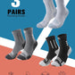 Compression Sport Running Socks: Athletic Crew Socks for Men Women Cycling Hiking Basketball Work,3 Pairs