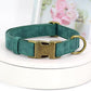 Didog Soft PU Leather Dog Collar, Stylish Quick Released Dog Collars for Small Dogs, Easy Clean Adjustable Pet Collar for Daily Walking, Green, S Fit 10-16" Neck