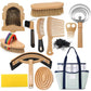 Horse Grooming Kit for Bathing, 13Pcs Horse-Brush Set with Mesh Bag, Shower Brushes, Braiding and Curry Comb, Sweat Scraper, Hoof Pick, Shedding Massaging Tool Supplies for Riders Beginners