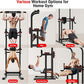 Outdoor Basic Power Tower Max Pull Up Bar and Dip Station - Heavy Duty 1600LBS Weight Capacity, Reinforced Steel Frame for Maximum Stability, Multi-Function Home Gym Equipment with Adjustable Height for Strength Training Fitness