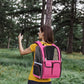 Pet Backpack, Airline Approved Dog Backpack, Cat Bag for Travel Hiking Bike Riding Walking Outdoor, Cat Backpack with Breathable Mesh(Pink)