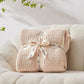 Snuggle Sac Queen Size Bedding Blankets, Super Soft Warm Oversized Bed Blankets Cozy Knit Fuzzy Blankets for Bed, Heather Beige, 90x90 inches